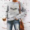 Animal print casual long sleeved sweatshirt
