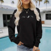 Dolphin print casual long sleeved sweatshirt
