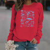 Ocean creature printed casual round neck long sleeved sweatshirt
