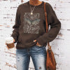 Animal print casual long sleeved sweatshirt