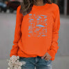 Ocean creature printed casual round neck long sleeved sweatshirt