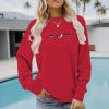 Dolphin print casual long sleeved sweatshirt