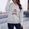 Cat printed hoodie with round neck